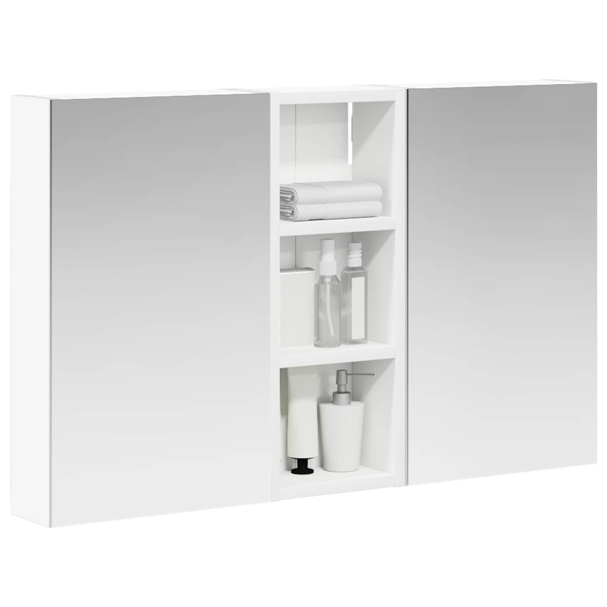 vidaXL Badkamerkast set met plank 3 pcs 80 x 10,5 x 50 cm Bewerkt hout