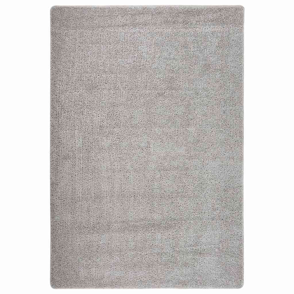 vidaXL Vloerkleed shaggy anti-slip 80x150 cm donkergrijs