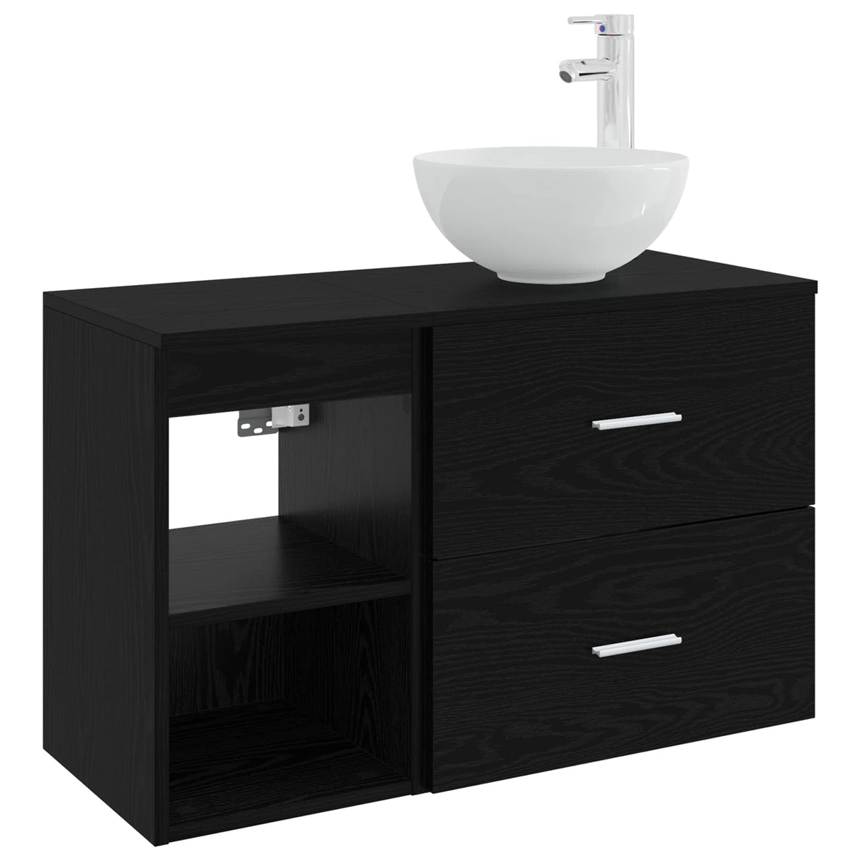 vidaXL Badkamermeubel Set 2 pcs Wit Bewerkt hout