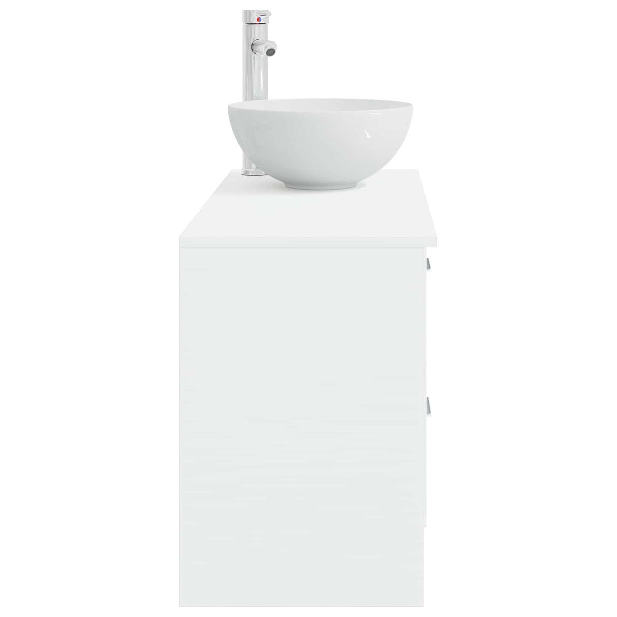 vidaXL Badkamermeubel Set 2 pcs Wit Bewerkt hout