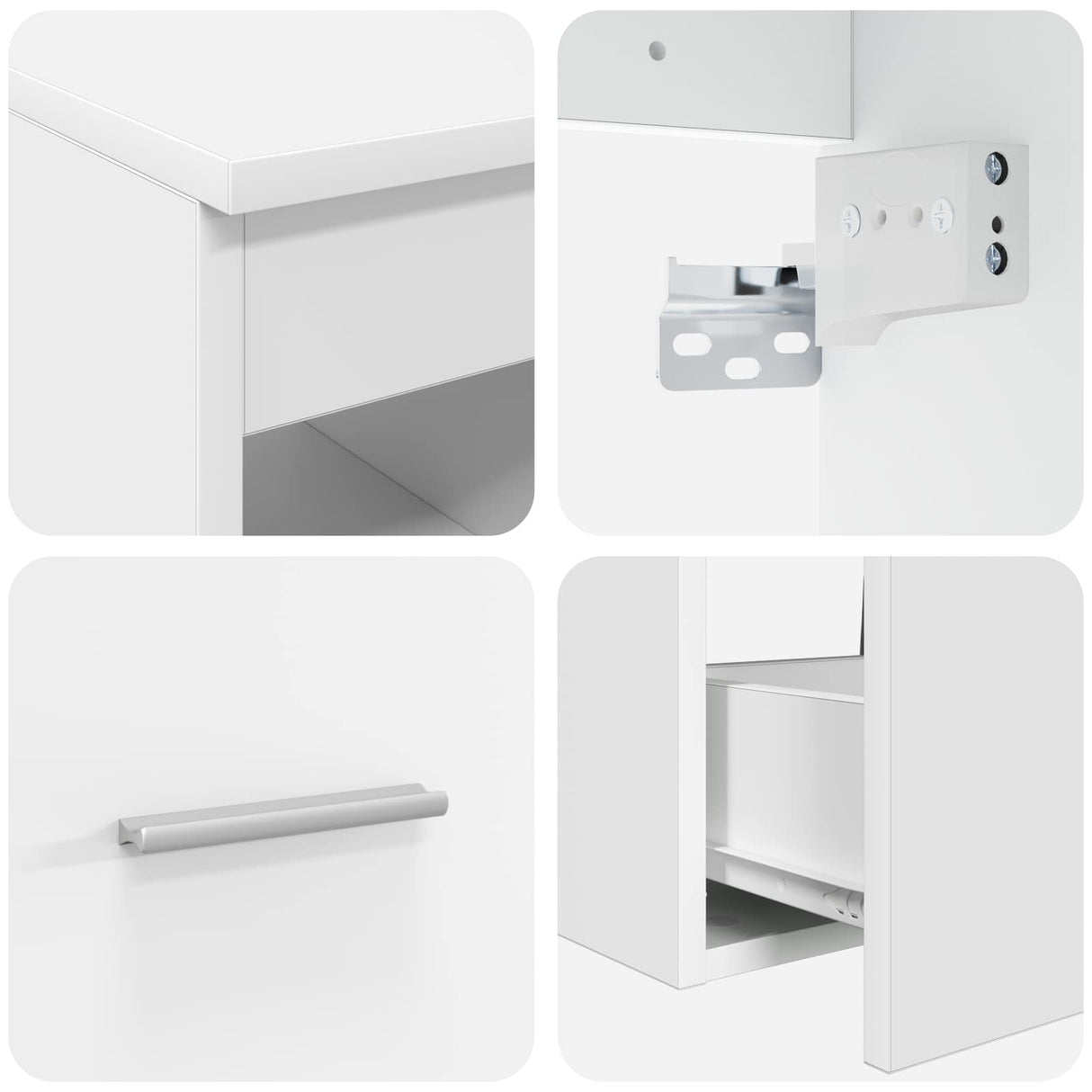 vidaXL Badkamermeubel Set 2 pcs Wit Bewerkt hout