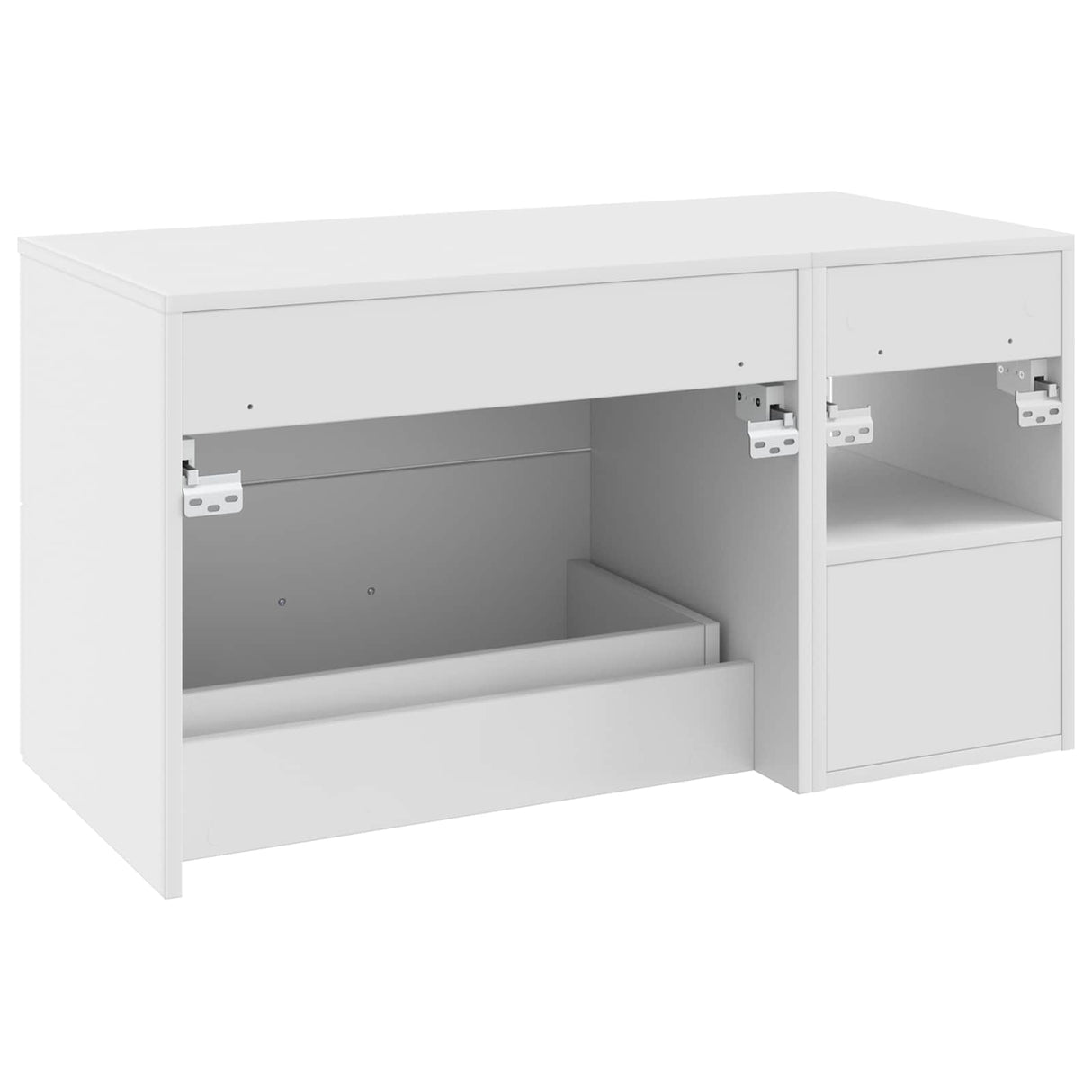 vidaXL Badkamermeubel Set 2 pcs Wit Bewerkt hout