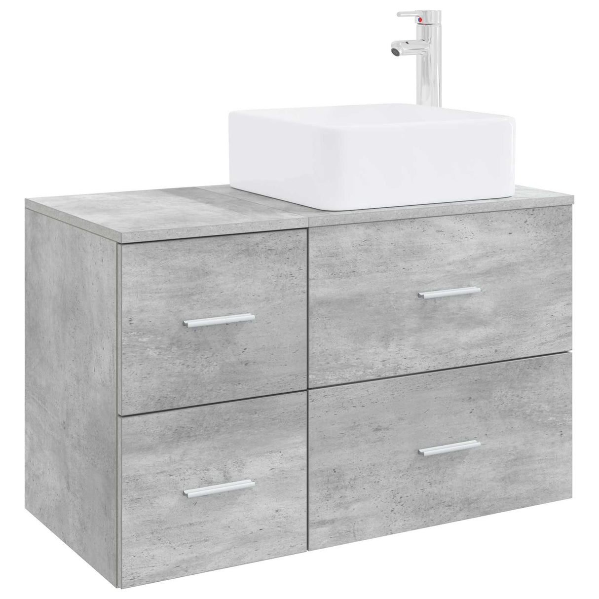 vidaXL Badkamermeubel Set 2 pcs Wit Bewerkt hout
