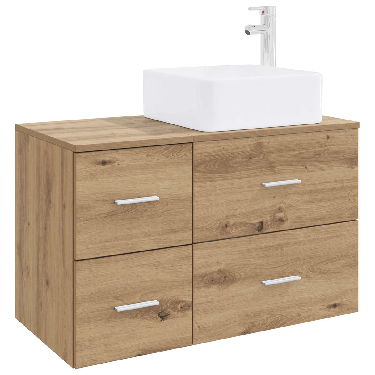 vidaXL Badkamermeubel Set 2 pcs Wit Bewerkt hout