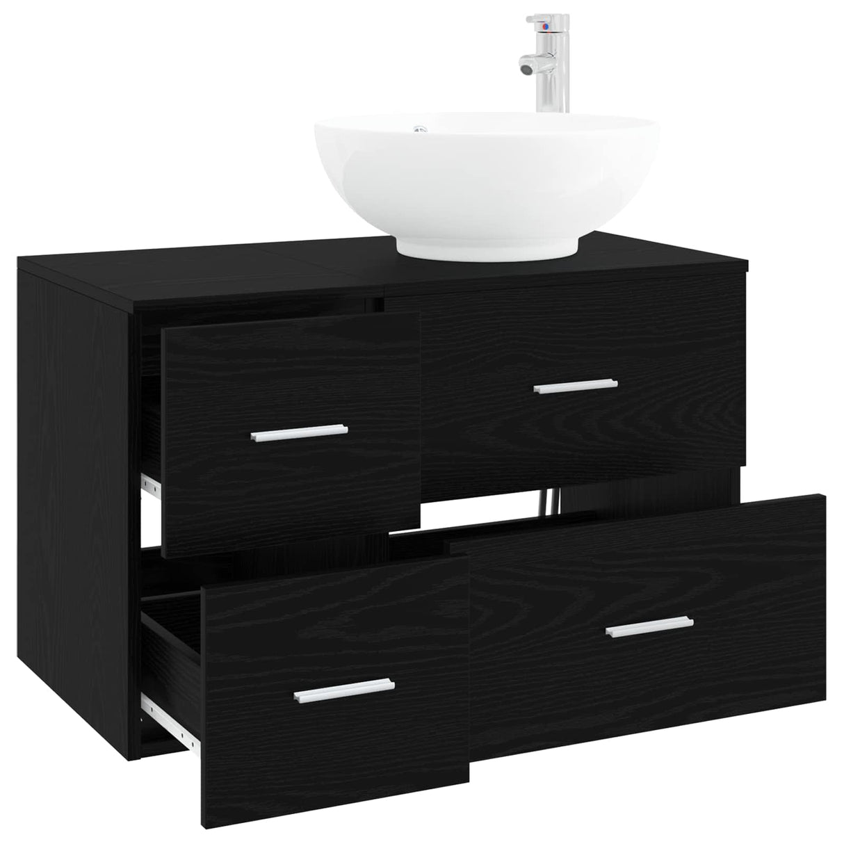 vidaXL Badkamermeubel Set 2 st Wit Bewerkt hout