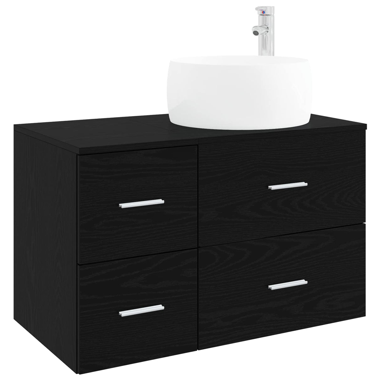 vidaXL Badkamermeubel Set 2 st Wit Bewerkt hout