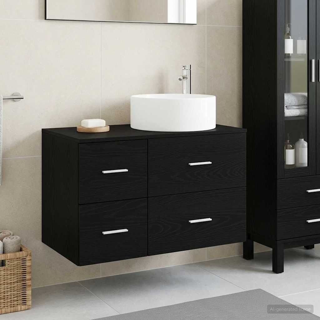 vidaXL Badkamermeubel Set 2 st Wit Bewerkt hout