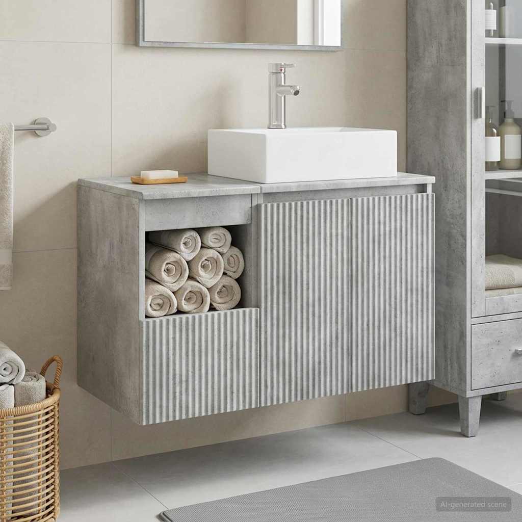 vidaXL Bathroom Furniture Set 2 pcs White Engineered Wood