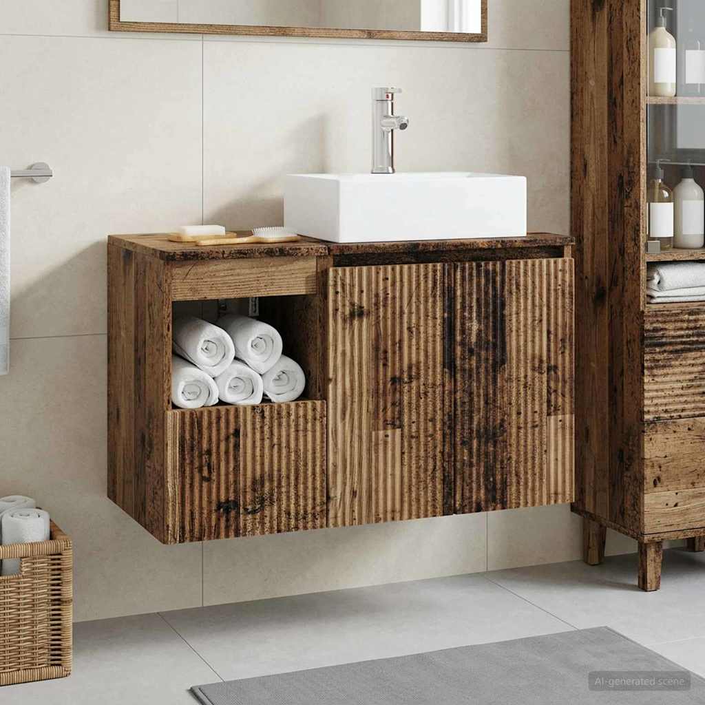 vidaXL Bathroom Furniture Set 2 pcs White Engineered Wood