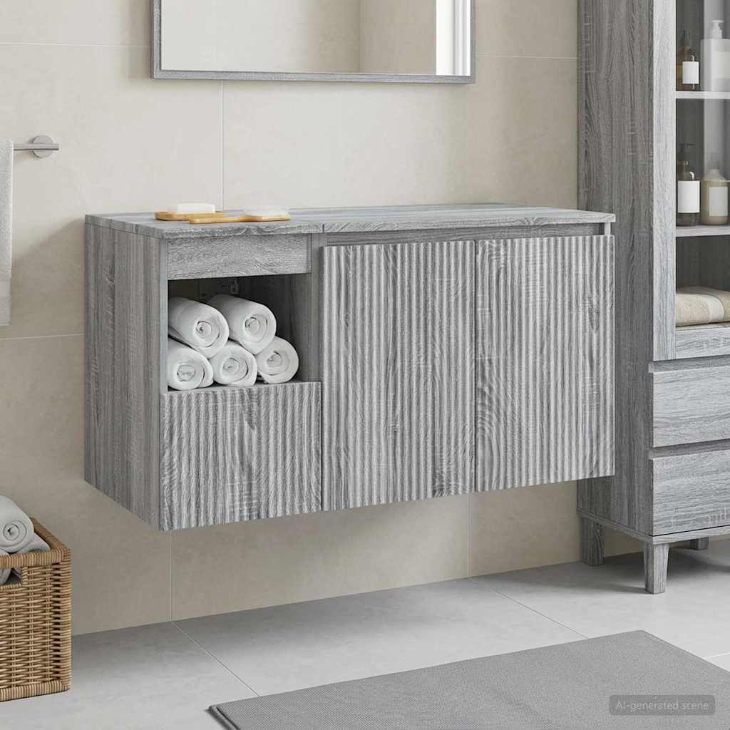 vidaXL Bathroom Cabinet Set 2 pcs White Engineered Wood