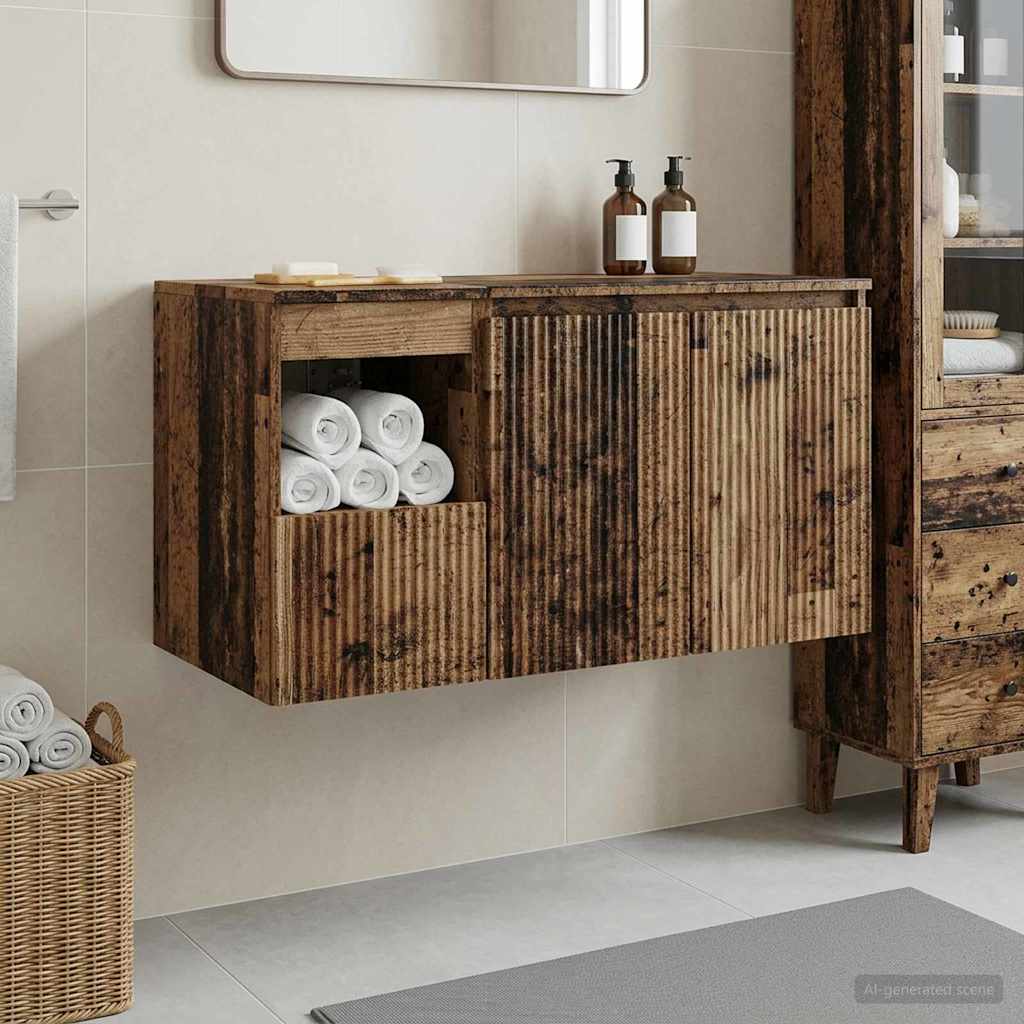 vidaXL Bathroom Cabinet Set 2 pcs White Engineered Wood