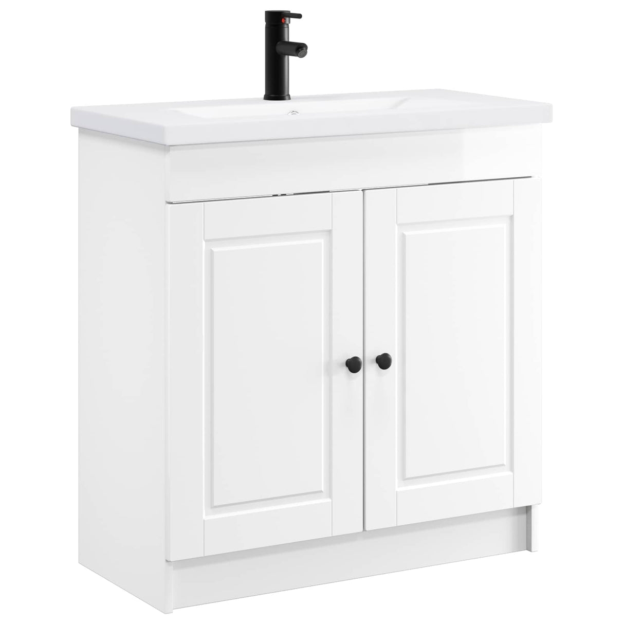 vidaXL Badkamermeubel Set Wit 56 x 37,5 x 81 cm Bewerkt hout