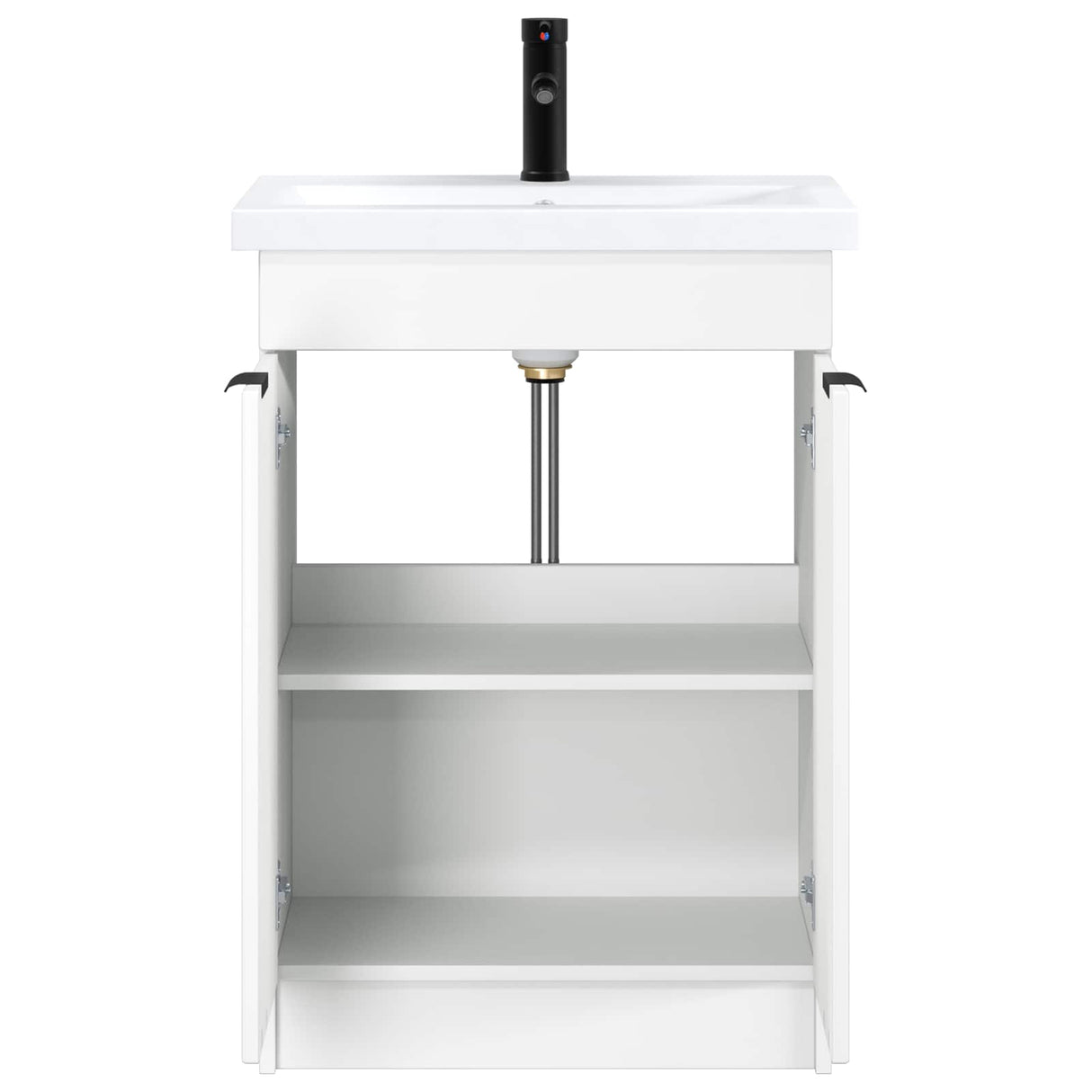 vidaXL Badkamermeubel Set Wit 56 x 37,5 x 81 cm Bewerkt hout