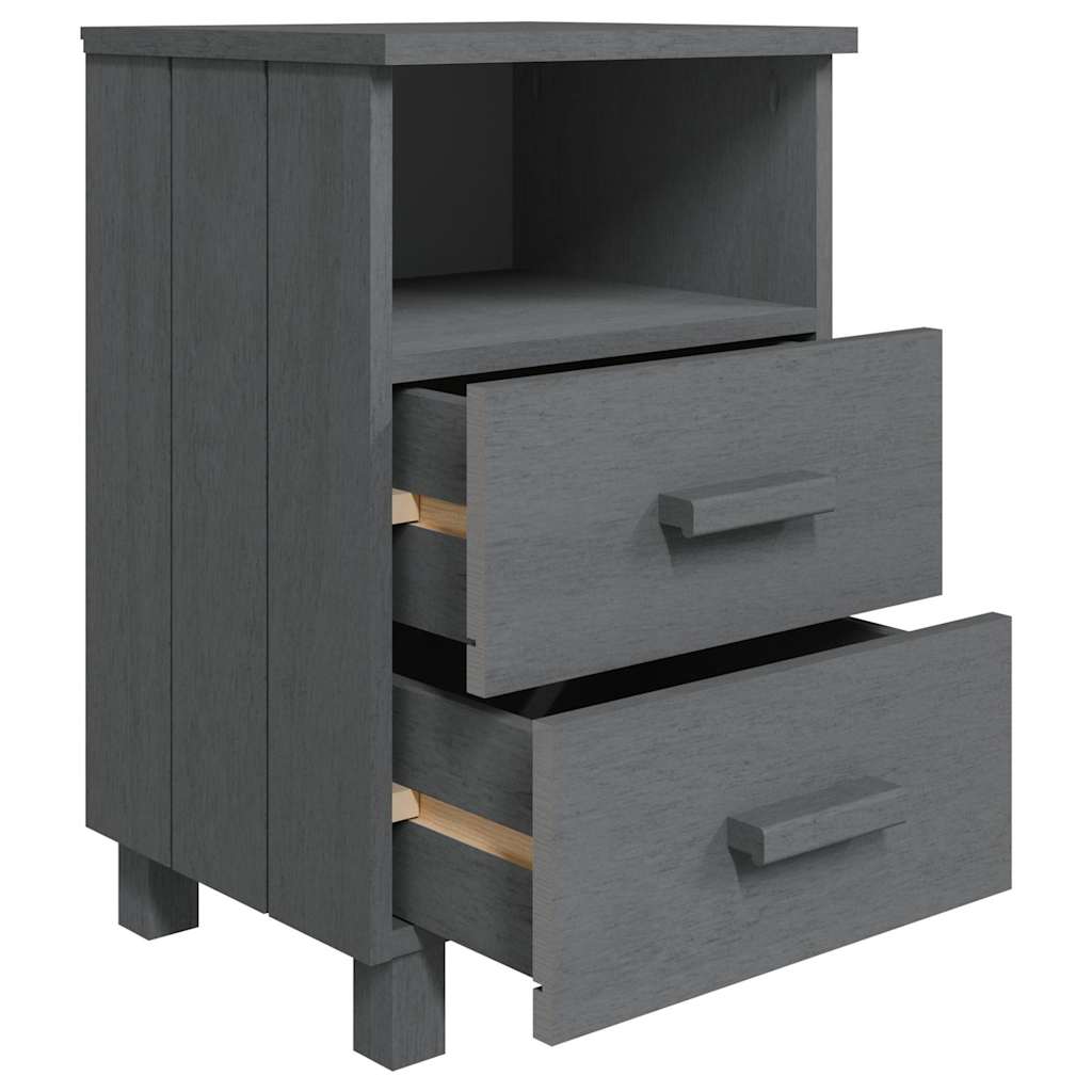 vidaXL Nachtkastje HAMAR 40x35x62 cm massief grenenhout honingbruin
