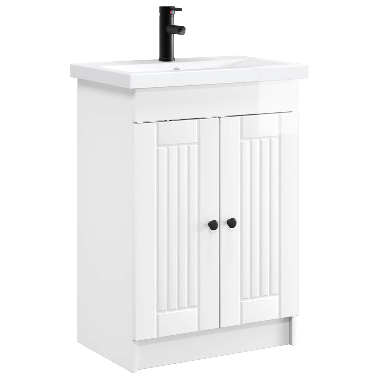vidaXL Badkamermeubel Set Wit 56 x 37,5 x 81 cm Bewerkt hout
