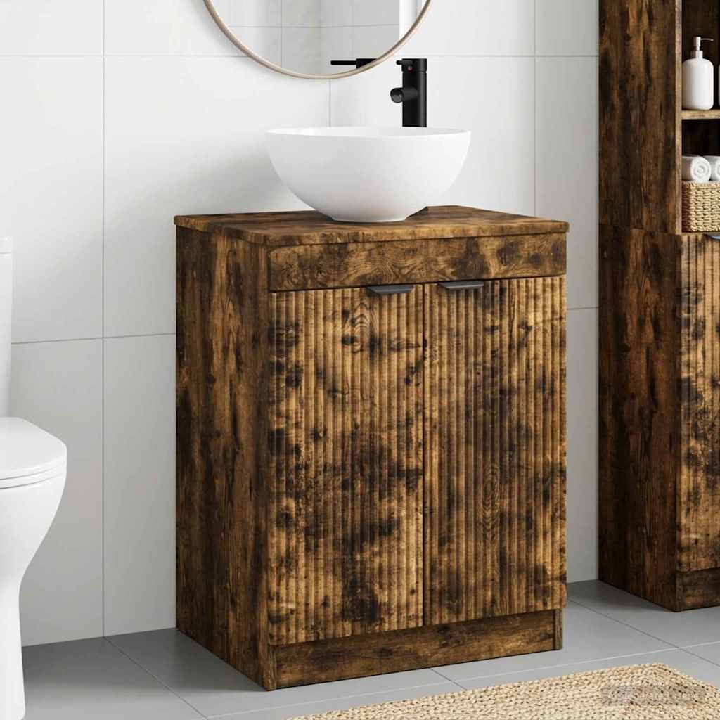 vidaXL Badkamermeubel Set Wit Bewerkt hout