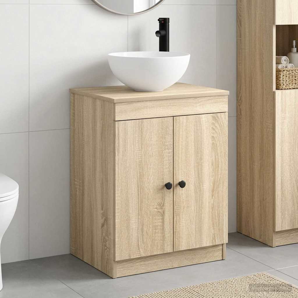 vidaXL Badkamermeubel Set Wit Bewerkt hout