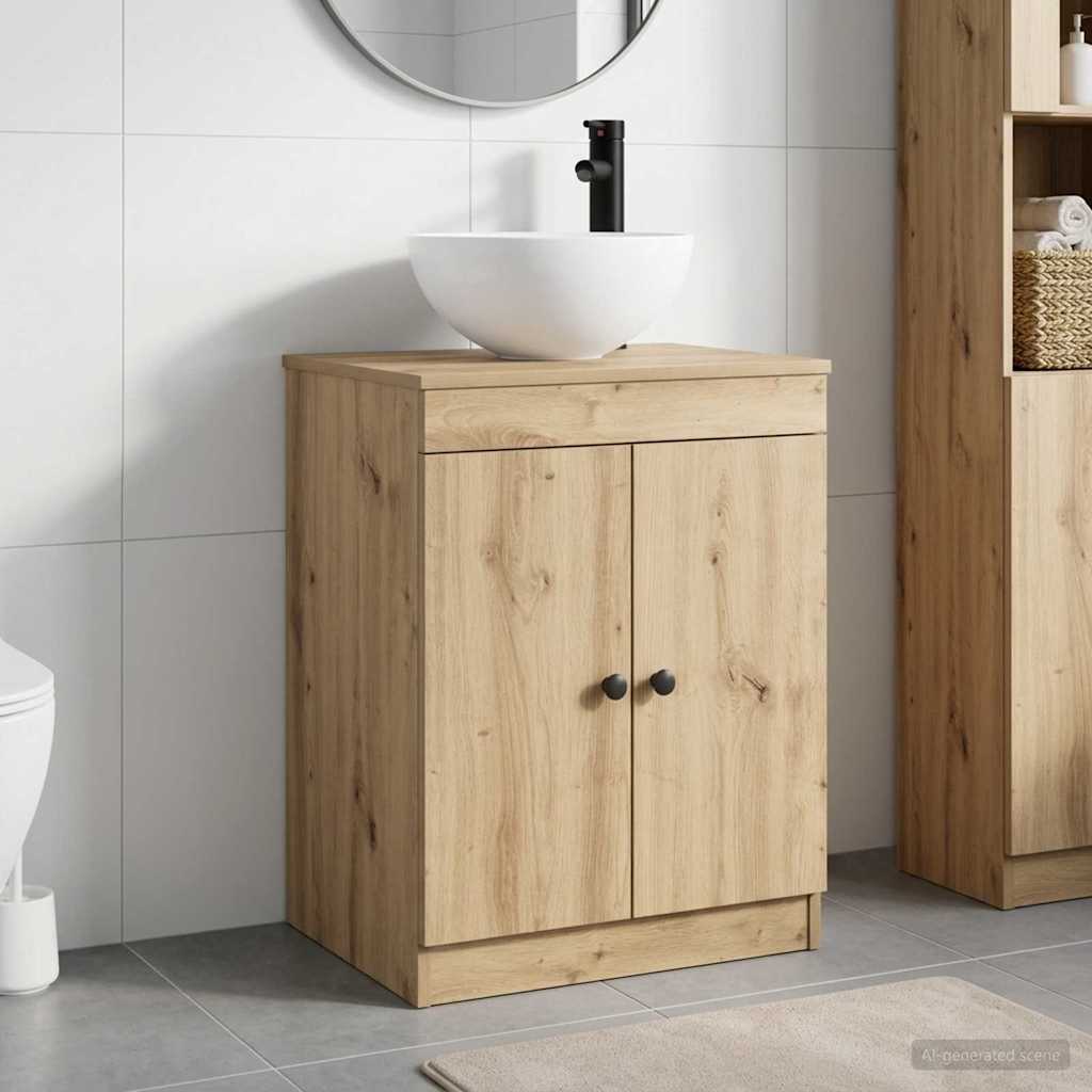 vidaXL Badkamermeubel Set Wit Bewerkt hout