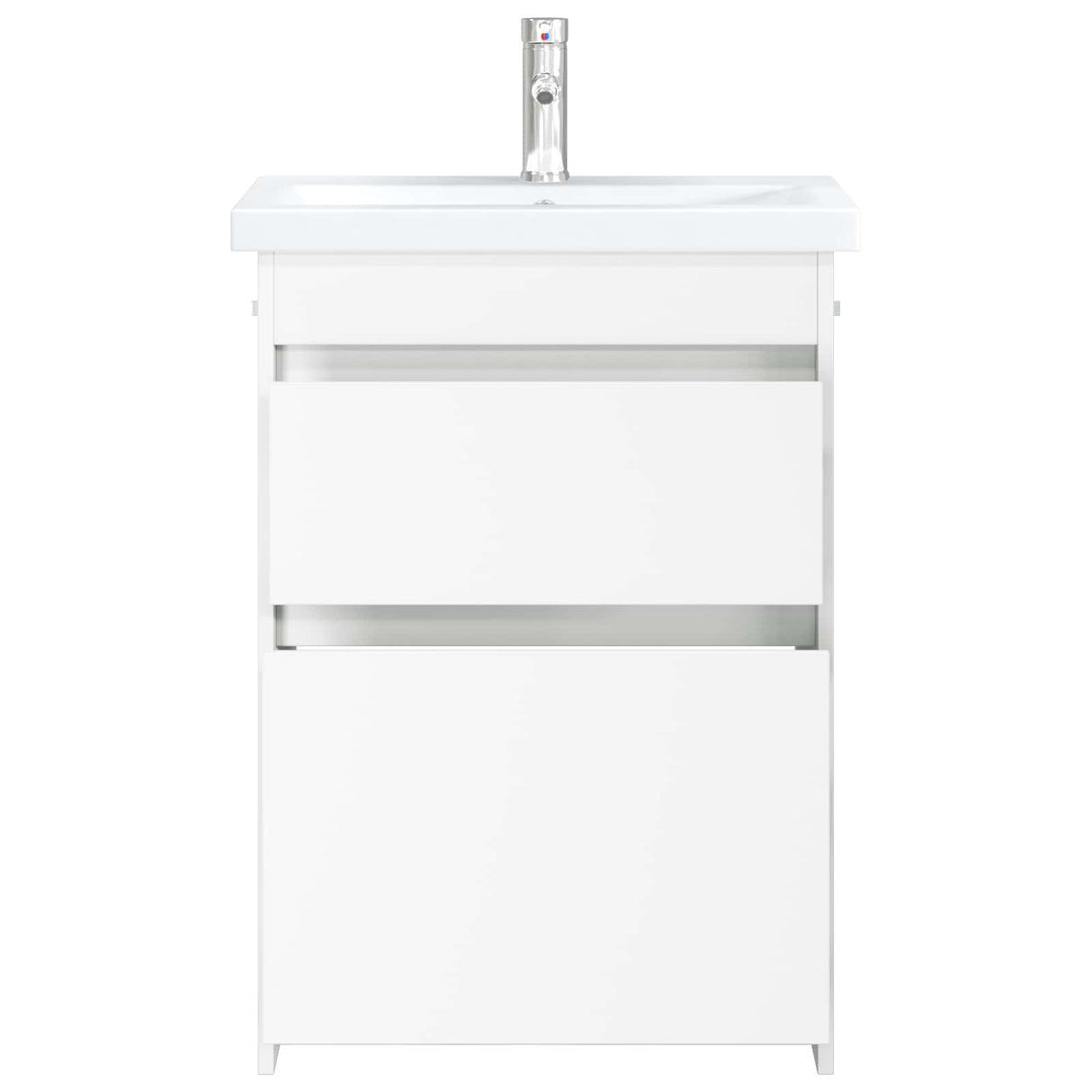 vidaXL Badkamermeubel Set Wit 61 x 40 x 84,5 cm Bewerkt hout