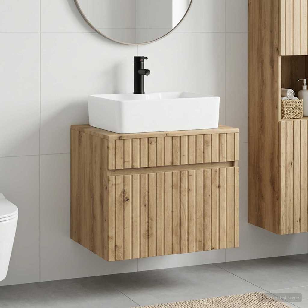 vidaXL Badkamermeubel Set Wit Bewerkt hout