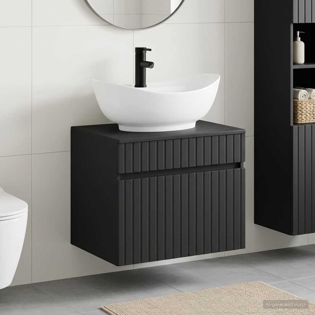 vidaXL Badkamermeubel Set Wit Bewerkt hout