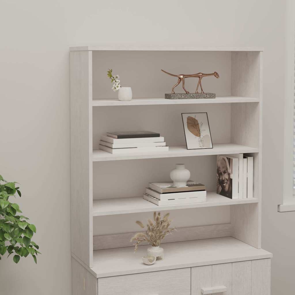 vidaXL Opzetkast HAMAR 90x30x100 cm massief grenenhout wit