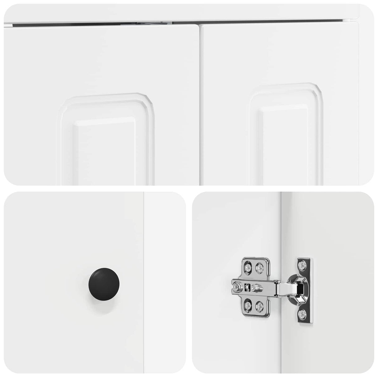 vidaXL Bathroom Cabinet Set White 61 x 40 x 84.5 cm Engineered Wood