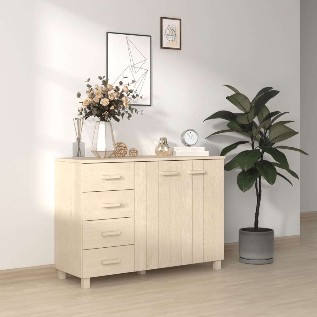 vidaXL Dressoir HAMAR 113x40x80 cm massief grenenhout honingbruin