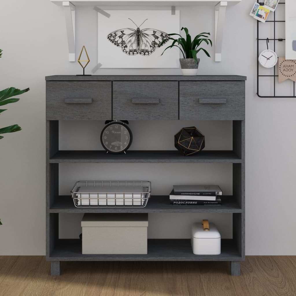 vidaXL Wandtafel HAMAR 90x35x90 cm massief grenenhout honingbruin