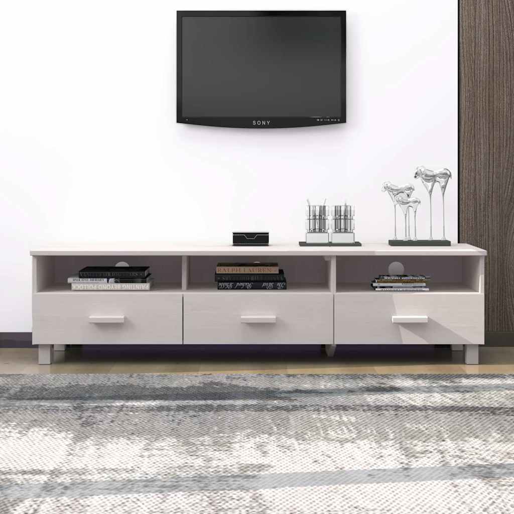 vidaXL TV Cabinet HAMAR 158x40x40 cm Solid Pine Honey Brown