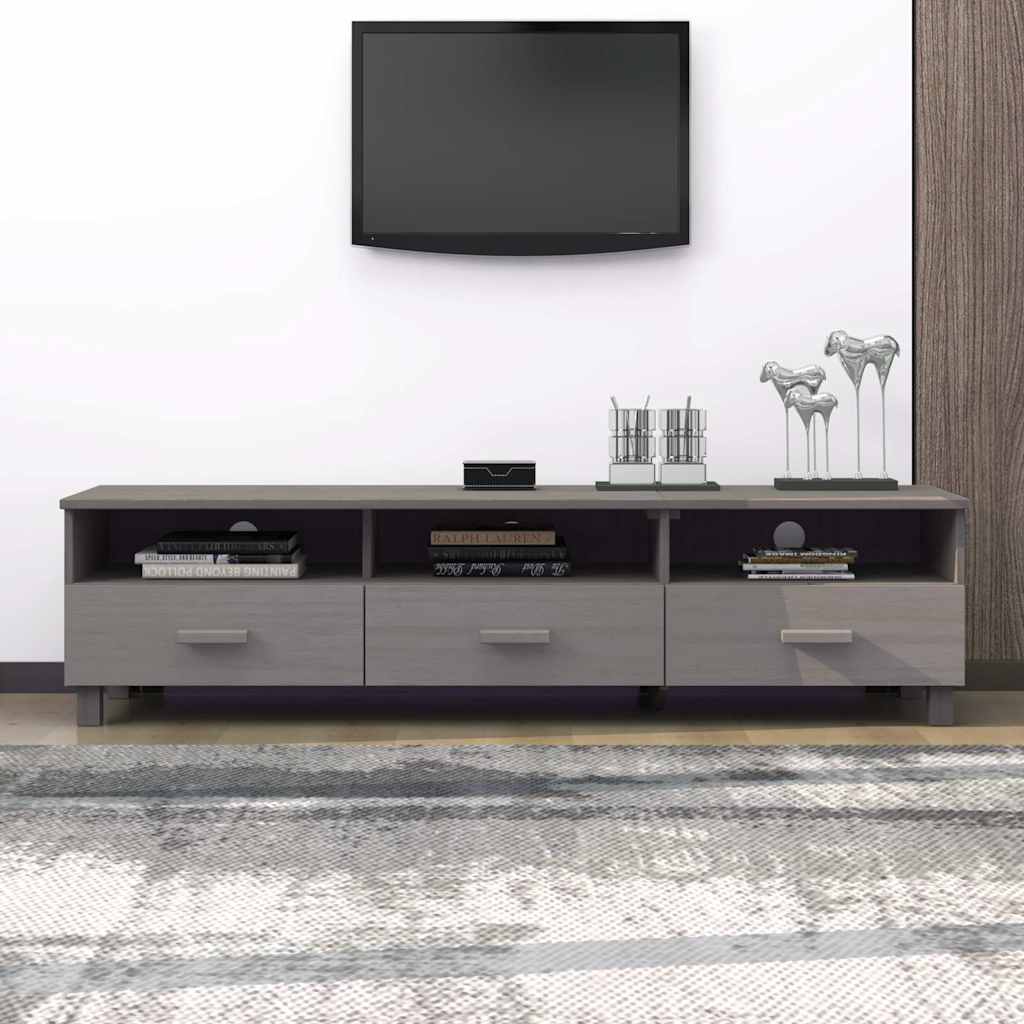 vidaXL TV Cabinet HAMAR 158x40x40 cm Solid Pine Honey Brown
