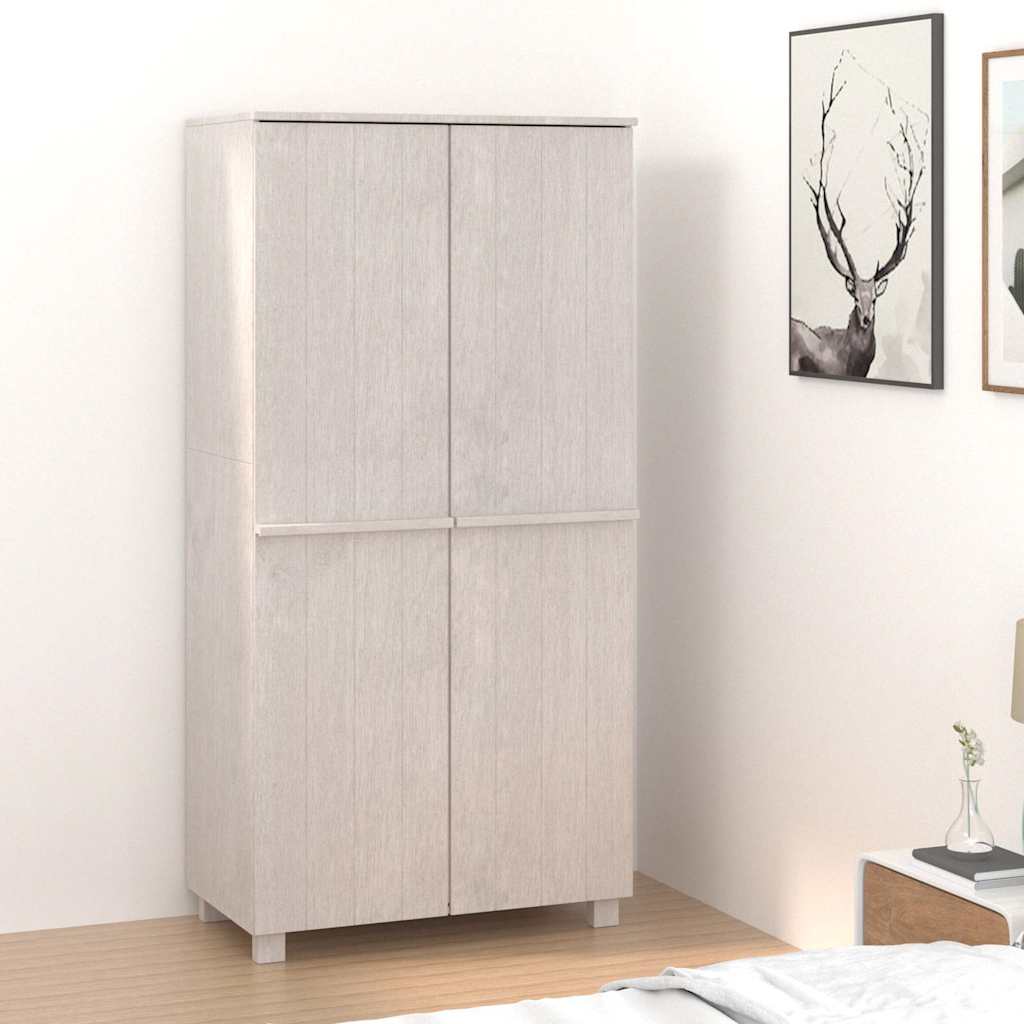 vidaXL Kledingkast HAMAR 89x50x180 cm massief grenenhout honingbruin