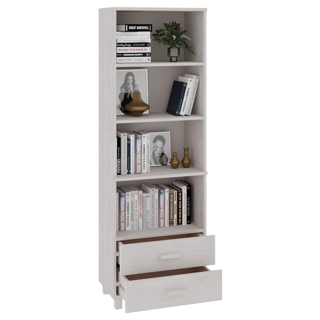 vidaXL Hoge kast HAMAR 60x35x180 cm massief grenenhout honingbruin