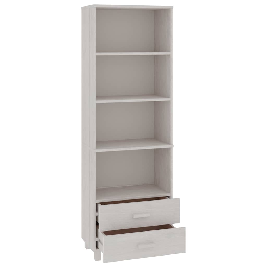 vidaXL Hoge kast HAMAR 60x35x180 cm massief grenenhout honingbruin