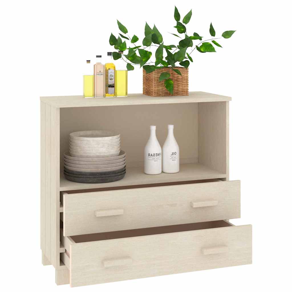 vidaXL Dressoir HAMAR 85x35x80 cm massief grenenhout honingbruin