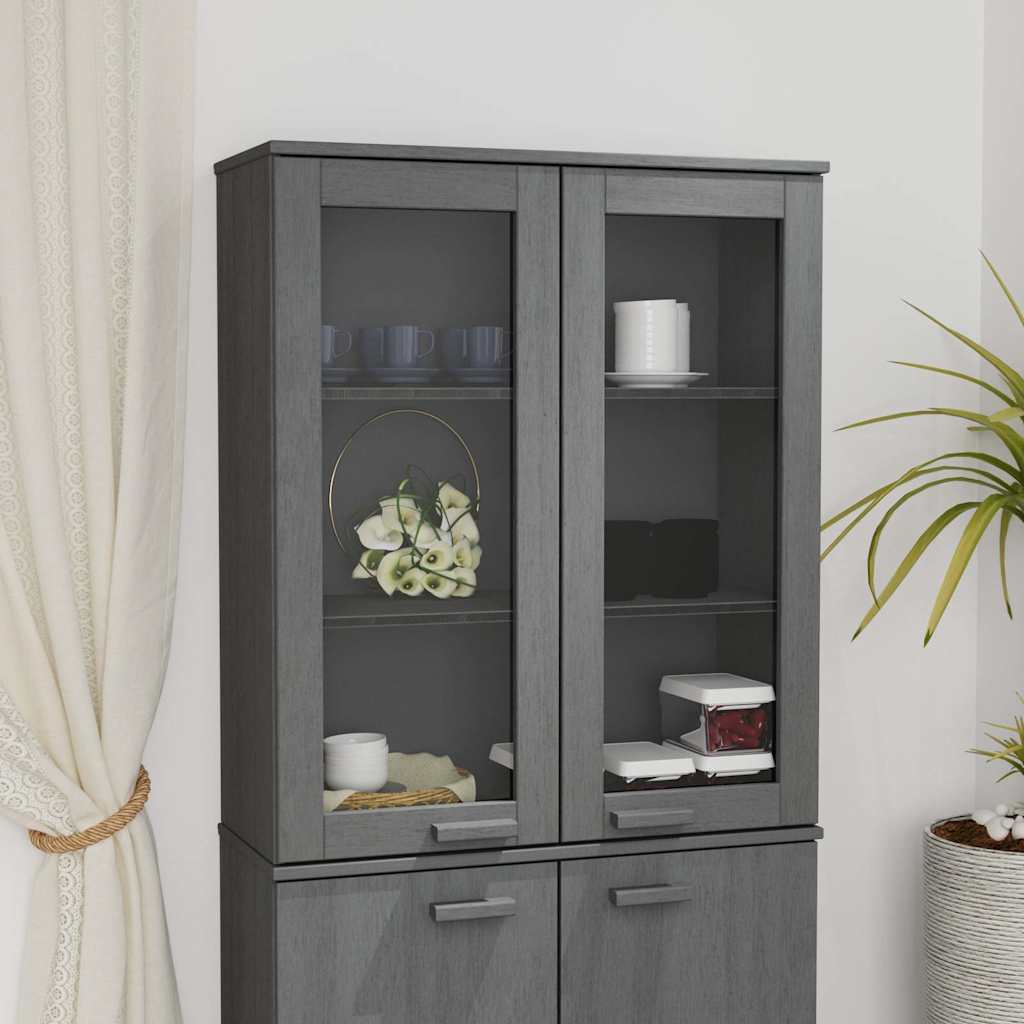 vidaXL Opzetkast HAMAR 85x35x100 cm massief grenenhout honingbruin