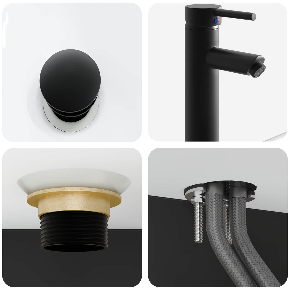 vidaXL Badkamerkast set 3 st Wit 53 x 35 x 39 cm Bewerkt hout