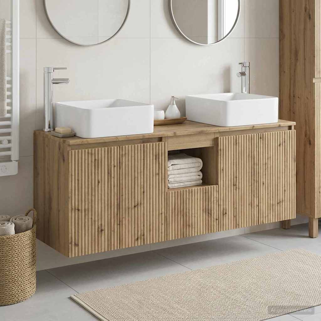 vidaXL Badkamerkast set 3 st Wit 49,5 x 41 x 63 cm Bewerkt hout
