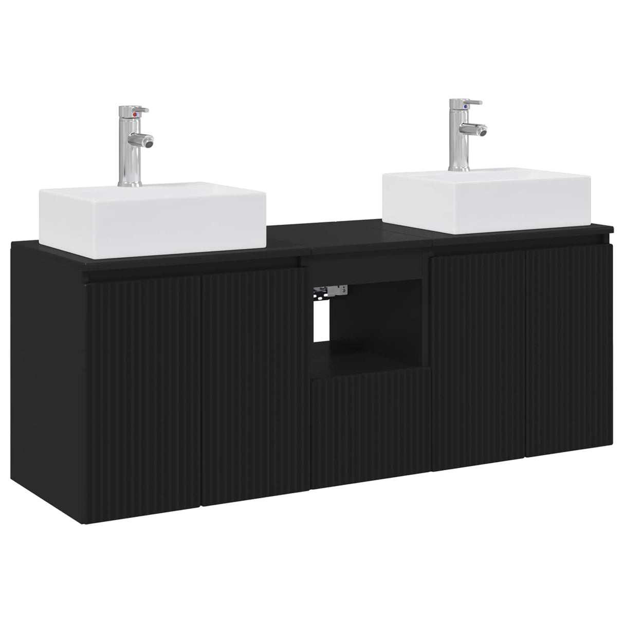 vidaXL Badkamerkast set 3 st Wit 49,5 x 41 x 62,5 cm Bewerkt hout