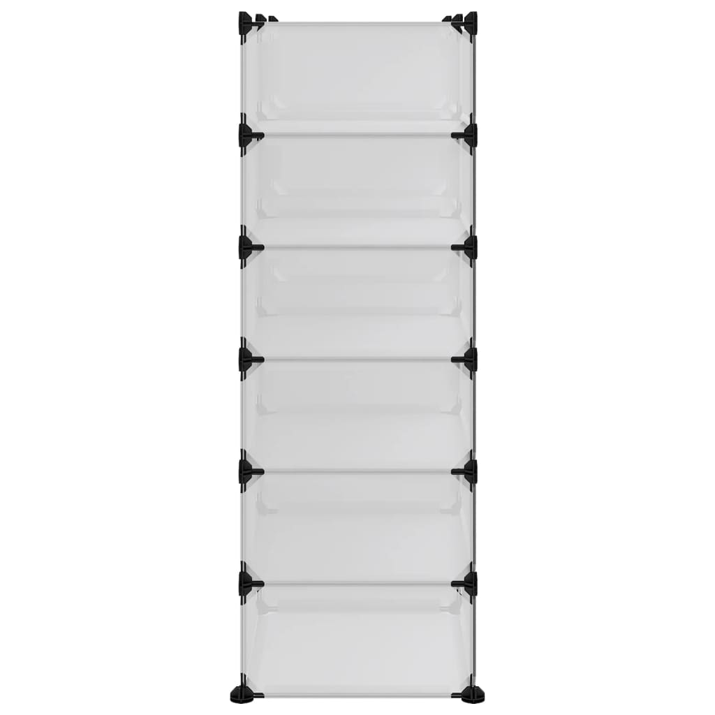 vidaXL Schoenenrek 93x36,5x140 cm polypropeen transparant