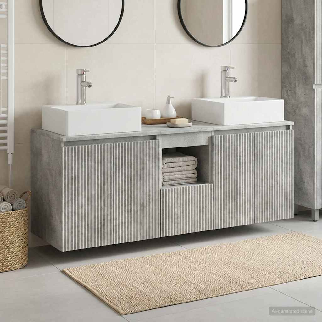 vidaXL Badkamerkast set 3 st Wit 49,5 x 41 x 62,5 cm Bewerkt hout
