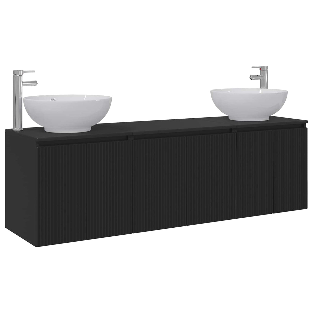 vidaXL Badkamerkast set 3 st Wit 49,5 x 44,5 x 65 cm Bewerkt hout