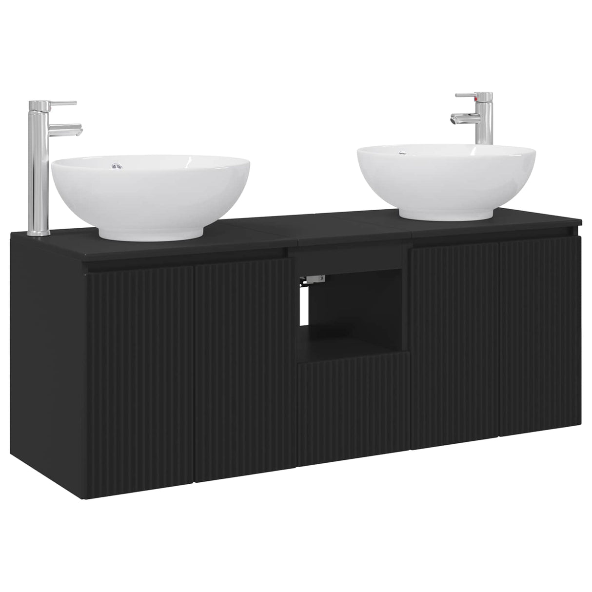 vidaXL Badkamerkast set 3 st Wit 49,5 x 44,5 x 65 cm Bewerkt hout