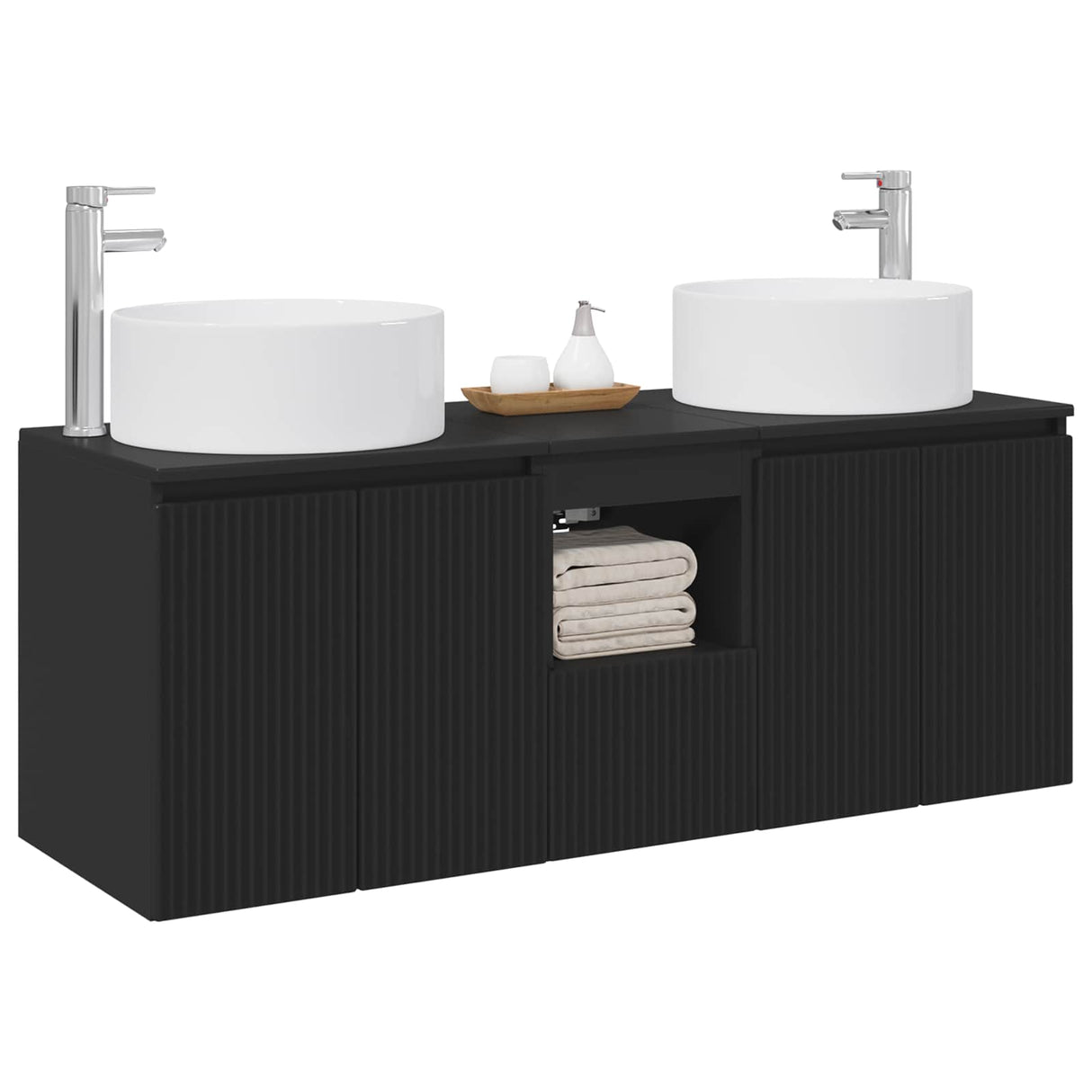 vidaXL Bathroom Cabinet Set 3 pcs White 49.5x44.5x65.5 cm Engineered Wood