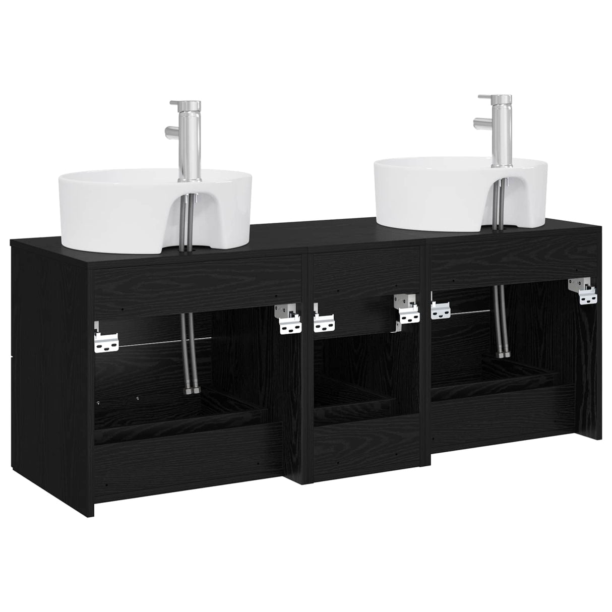 vidaXL Badkamermeubel Set 3 st Wit 49,5 x 44,5 x 65 cm Bewerkt hout