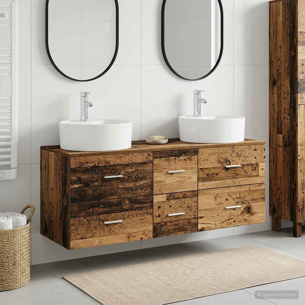 vidaXL Badkamermeubel Set 3 st Wit 49,5 x 44,5 x 65 cm Bewerkt hout