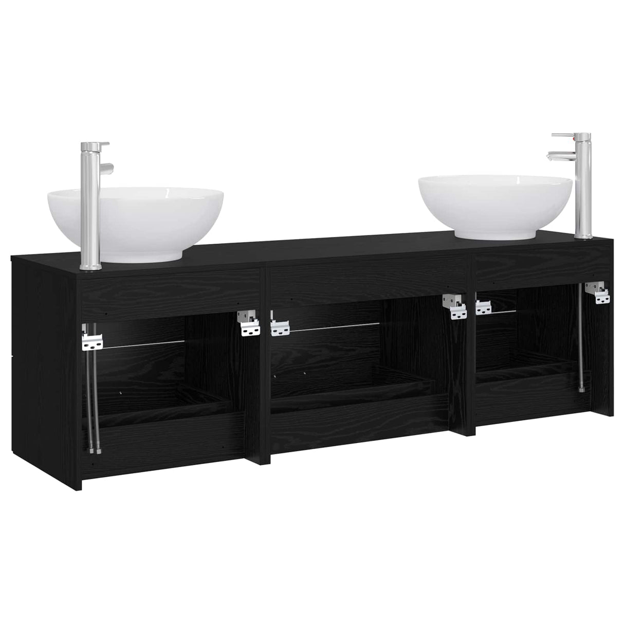 vidaXL Bathroom Furniture Set 3 pcs White 49.5 x 44.5 x 65 cm Engineered Wood