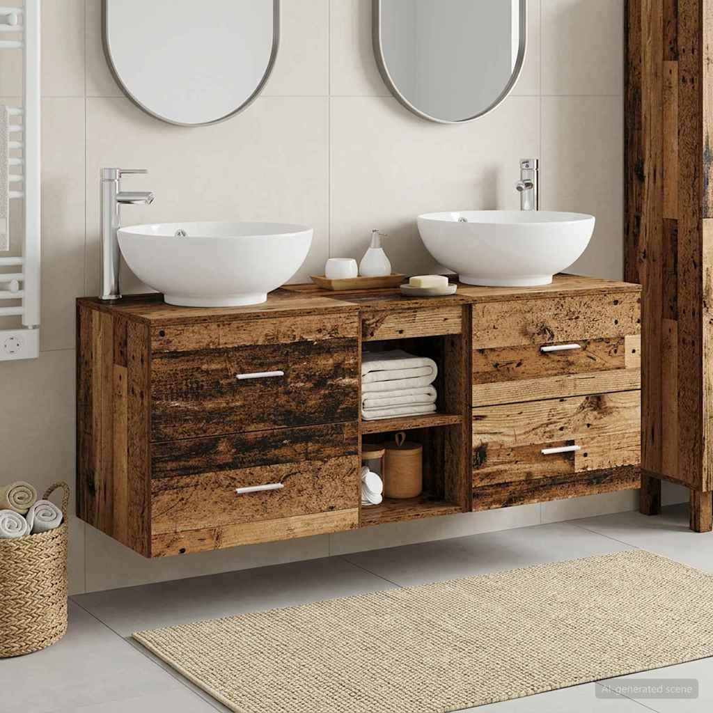 vidaXL Badkamermeubel Set 3 st Wit 49,5 x 44,5 x 65 cm Bewerkt hout