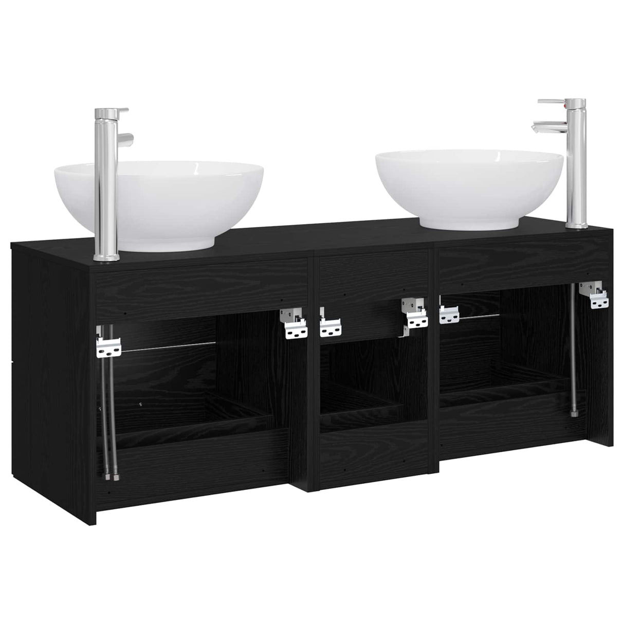 vidaXL Badkamermeubel Set 3 st Wit 49,5 x 44,5 x 65 cm Bewerkt hout