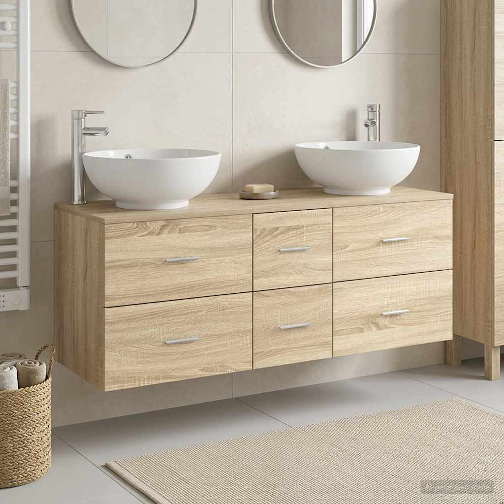 vidaXL Badkamermeubel Set 3 st Wit 49,5 x 44,5 x 65 cm Bewerkt hout